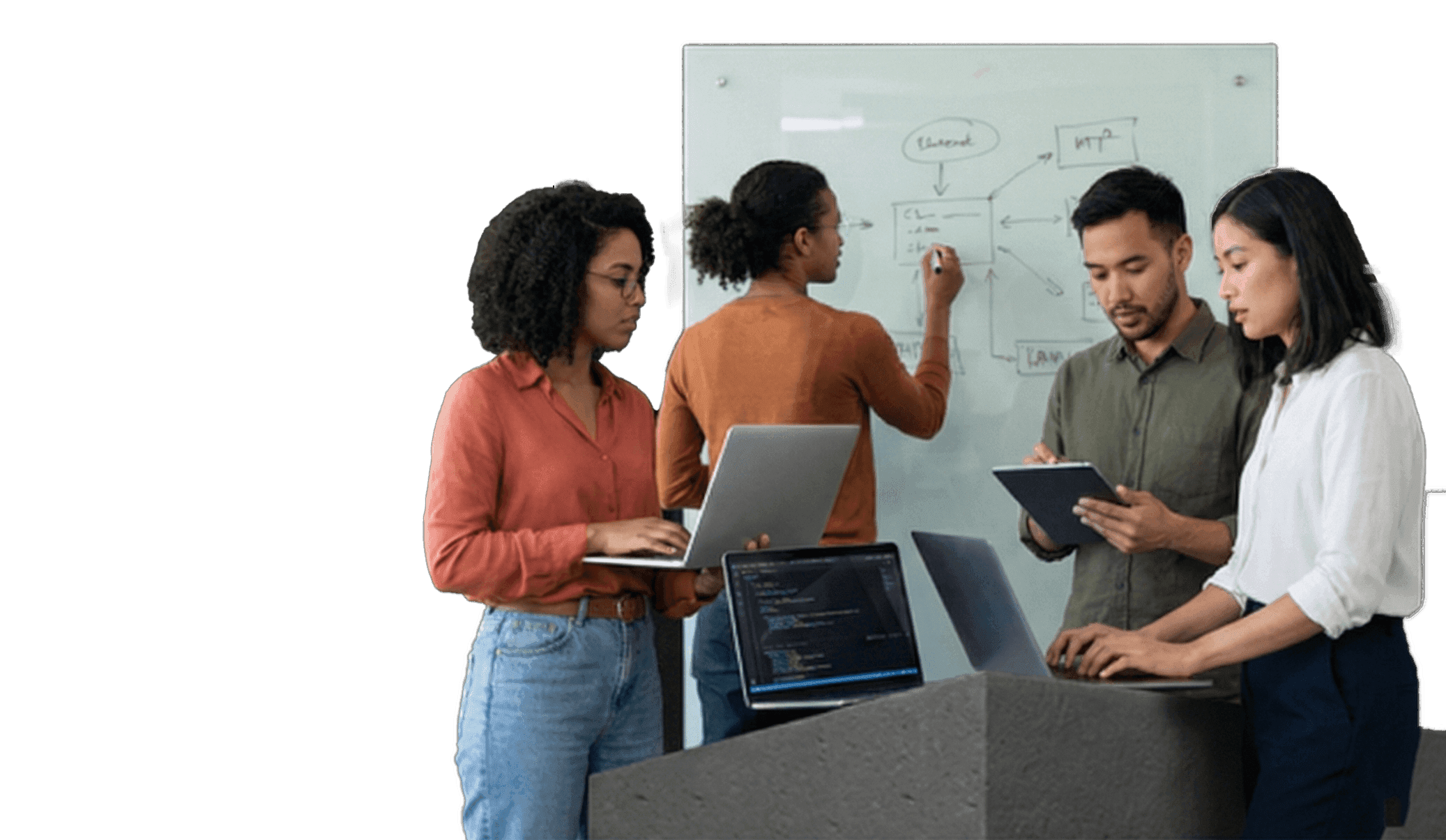 Team collaboration mockup